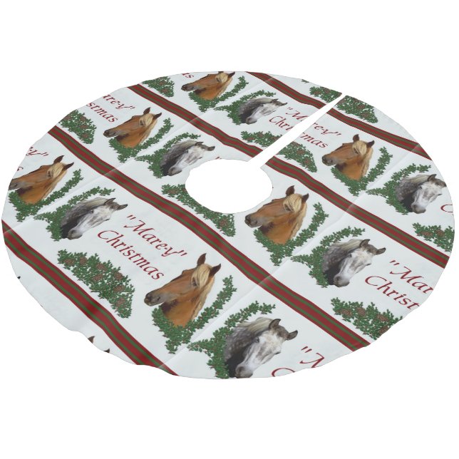 Mare-y Christmas Brushed Polyester Tree Skirt (Angled)