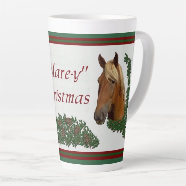 Mare-y Christmas Latte Mug (Right Angle)