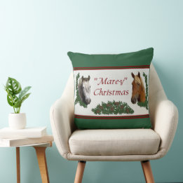 Mare-y Christmas Throw Pillow