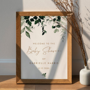 MAREE Baby shower de verdure Affiche de bienvenue