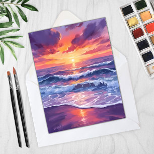 Marée Violette Carte des Vagues de l'Océan au Co