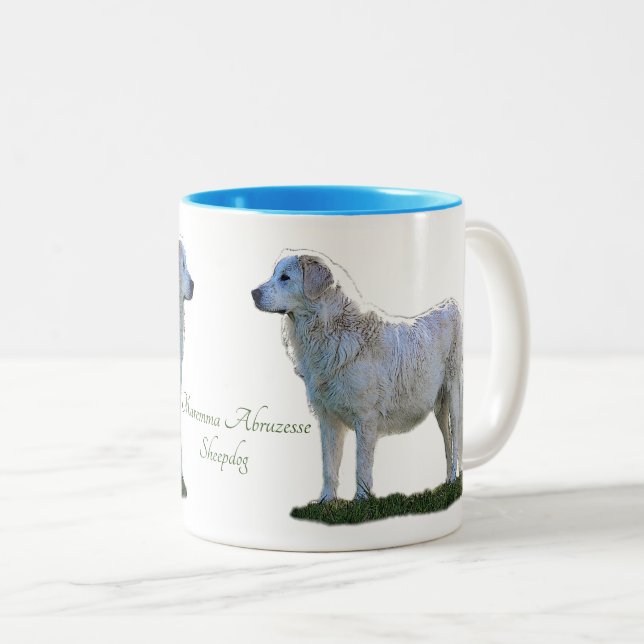 Maremma Abruzzes Sheepdog  Two-Tone Coffee Mug (Front Right)