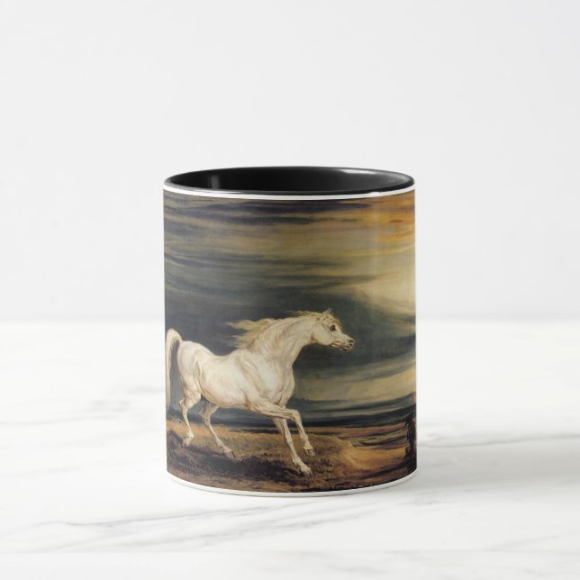 Marengo the White Horse (by James Ward) Mug (Center)