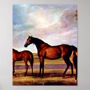 Mares and foals by George Stubbs  Poster