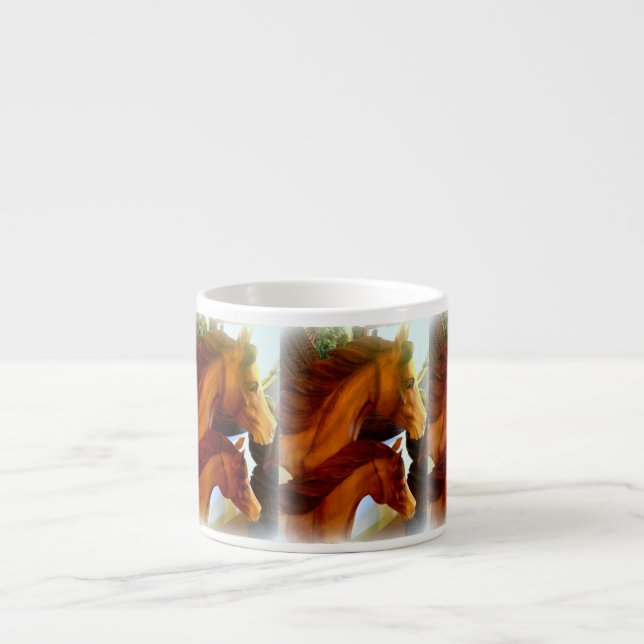 mares and ponies espresso mug (Front)