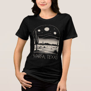 Marfa Texas Desert Retro Minimalist T-Shirt Tri-Blend Shirt