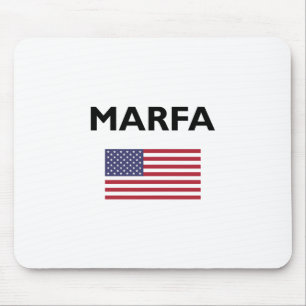 Marfa Texas USA American Flag Light-Color Mouse Pad