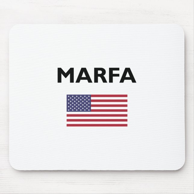 Marfa Texas USA American Flag Light-Color Mouse Pad (Front)