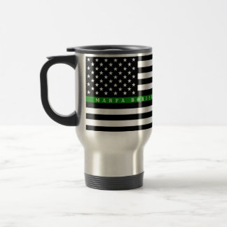 Marfa Thin Green Line, Travel mug- 15 oz Travel Mu Mug