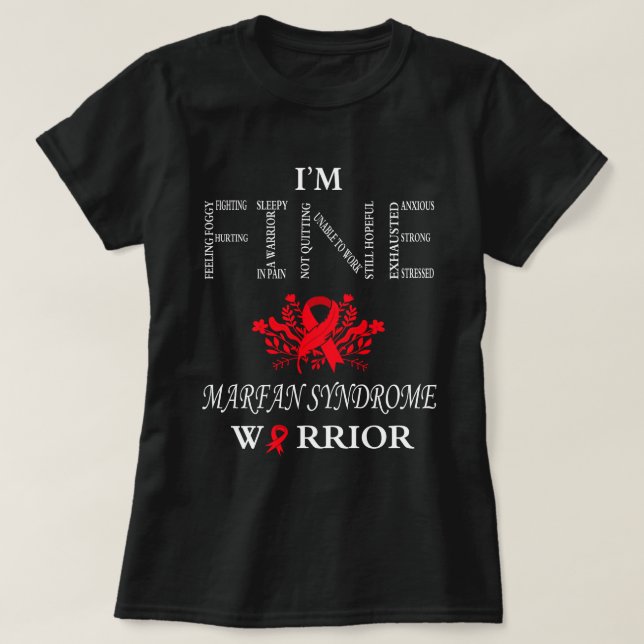 marfan syndrome T-shirt warrior (Design Front)