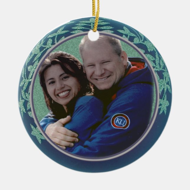 Margaret and Derick orn Ceramic Ornament (Front)