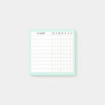 Margaret Collection Habit Tracker in Mint