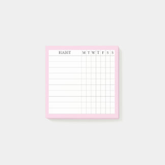 Margaret Collection Post-It Habit Tracker en rose
