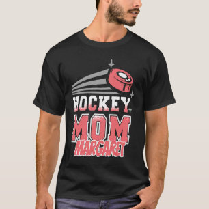 Margaret Hockey Mom With Puck Womens T-Shirt