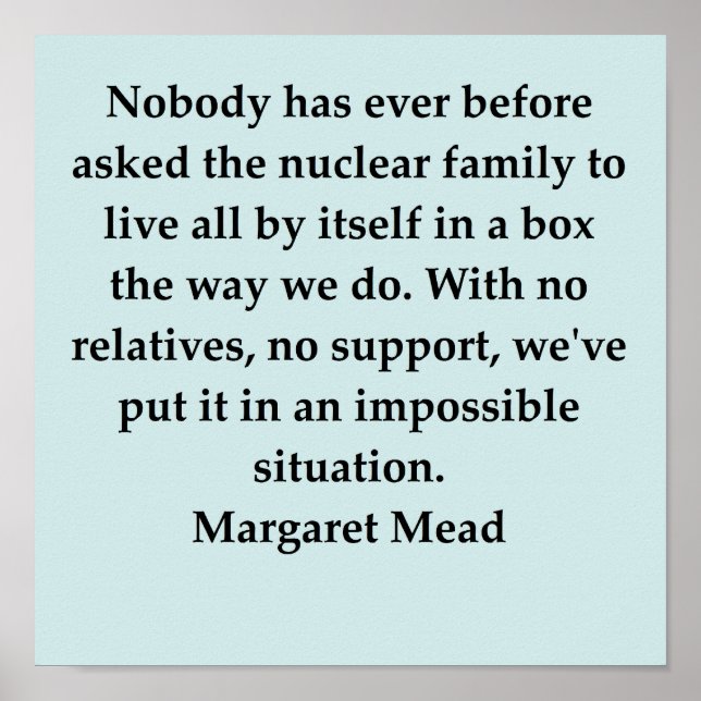 margaret mead quote poster (Front)