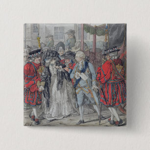 Margaret Nicholson Attempting to Assassinate His M 2 Inch Square Button