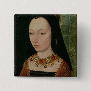 Margaret of York  Duchess of Burgundy, c.1477 2 Inch Square Button