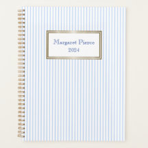Margaret Pinstripe Planner avec blanc