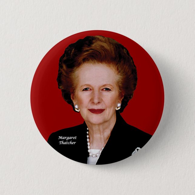 Margaret Thatcher 2 Inch Round Button (Front)