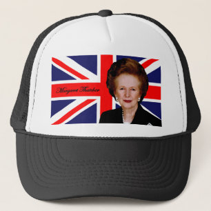 Margaret Thatcher - British Flag Trucker Hat