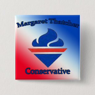 Margaret Thatcher Conservative 2 Inch Square Button