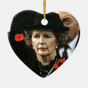 Margaret Thatcher I Love Maggie Ceramic Ornament