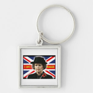 Margaret Thatcher I Love Maggie Keychain