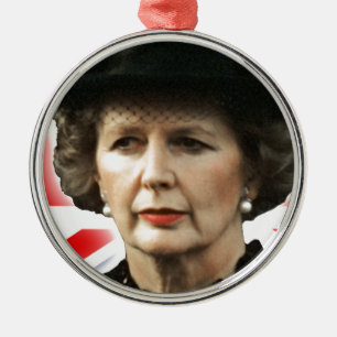 Margaret Thatcher I Love Maggie Metal Ornament