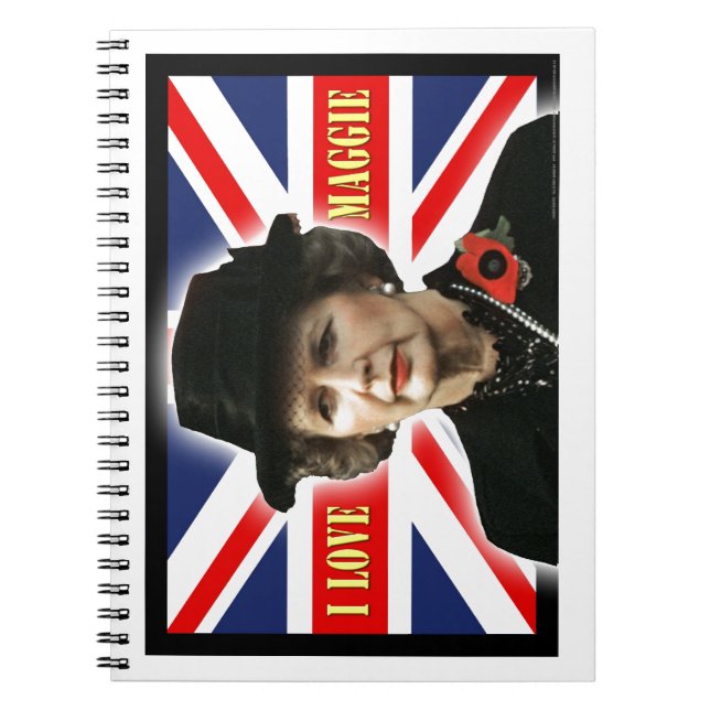 Margaret Thatcher I Love Maggie Notebook (Front)