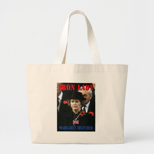 Margaret Thatcher Prime Minister Large Tote Bag (Front)