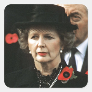 Margaret Thatcher Prime Minister Square Sticker