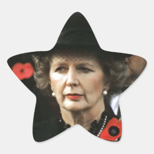 Margaret Thatcher Prime Minister Star Sticker