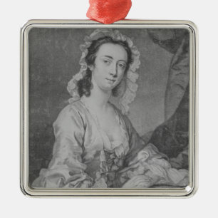 Margaret Woffington, engraved by John Faber Jr Metal Ornament