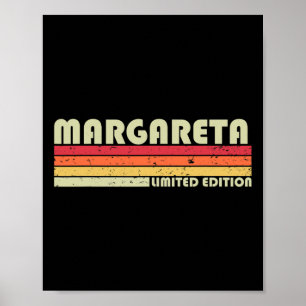 Margareta Name Personalized Retro Vintage 80s 90s Poster