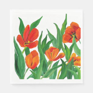 Margaret's Red Tulips Napkin