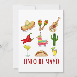 Margarita And Bow Coquette Cinco De Mayo  Holiday Card