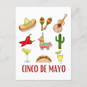Margarita And Bow Coquette Cinco De Mayo Holiday Postcard