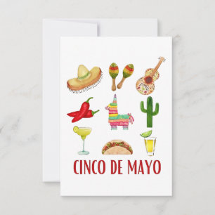 Margarita And Bow Coquette Cinco De Mayo Thank You Card