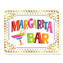 MARGARITA BAR Fiesta Party Sign Print