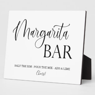 Margarita Bar Signal mariage Tabletop Plaque