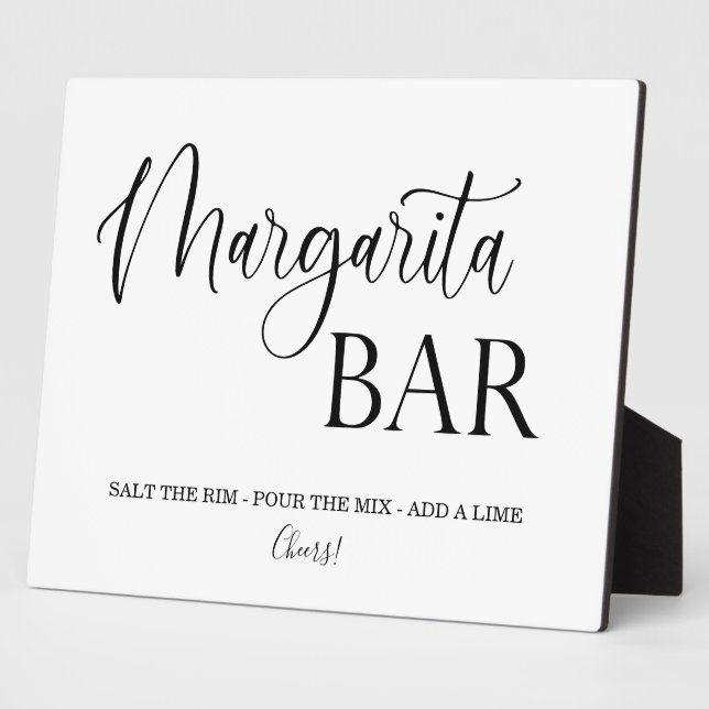 Margarita Bar Signal mariage Tabletop Plaque (Côté)