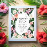Margarita Bar Tropical Leaves Bridal Shower Poster<br><div class="desc">Margarita Bar Tropical Leaves Bridal Shower Poster. Matching items available. See full collection here: https://www.zazzle.com/collections/watercolor_tropical_flowers_and_leaves-119671500108864210</div>