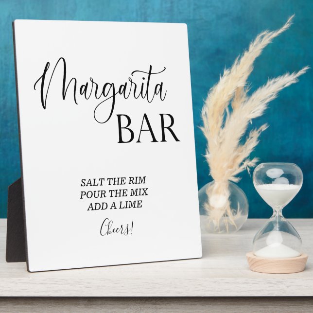 Margarita Bar wedding sign Tabletop Plaque  (Side)