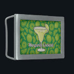Margarita Belt Buckle<br><div class="desc">A glass of Margarita cocktail. Custom text.</div>
