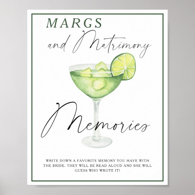 Margarita Bridal shower Memories with the bride Poster (Front)
