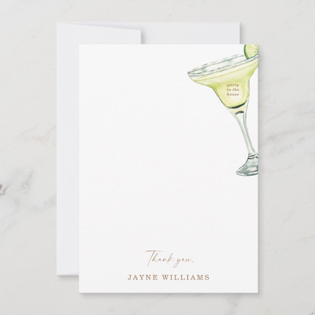 Margarita Bridal Shower Thank You Invitation (Front)