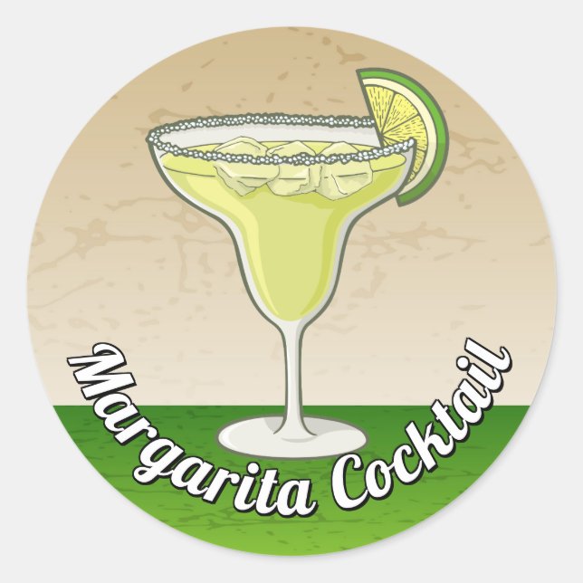 Margarita Classic Round Sticker (Front)