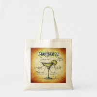 Margarita cocktail abstrait design Sac fourre-tout