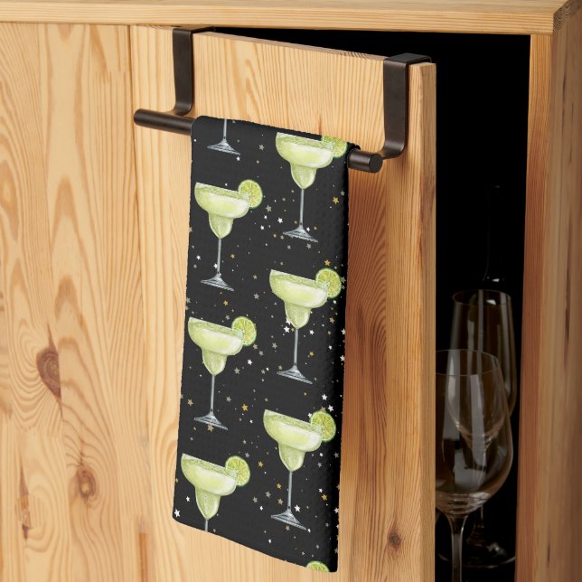 Margarita Cocktail Pattern Kitchen Towel (Thirds Fold)