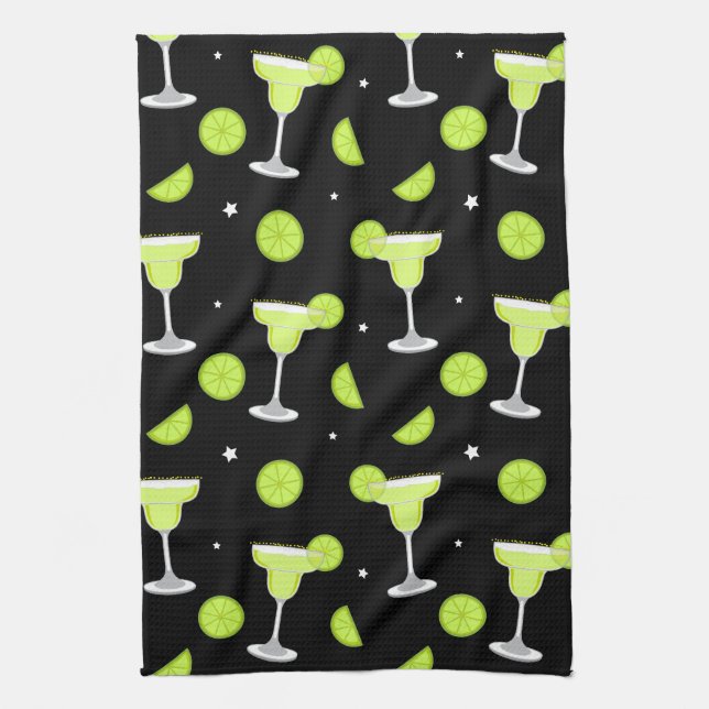 Margarita Cocktail Pattern Kitchen Towel (Vertical)